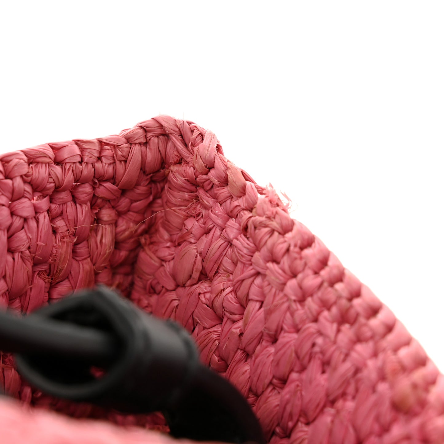 X PAULA'S IBIZA Raffia Font Tote Sunset Pink