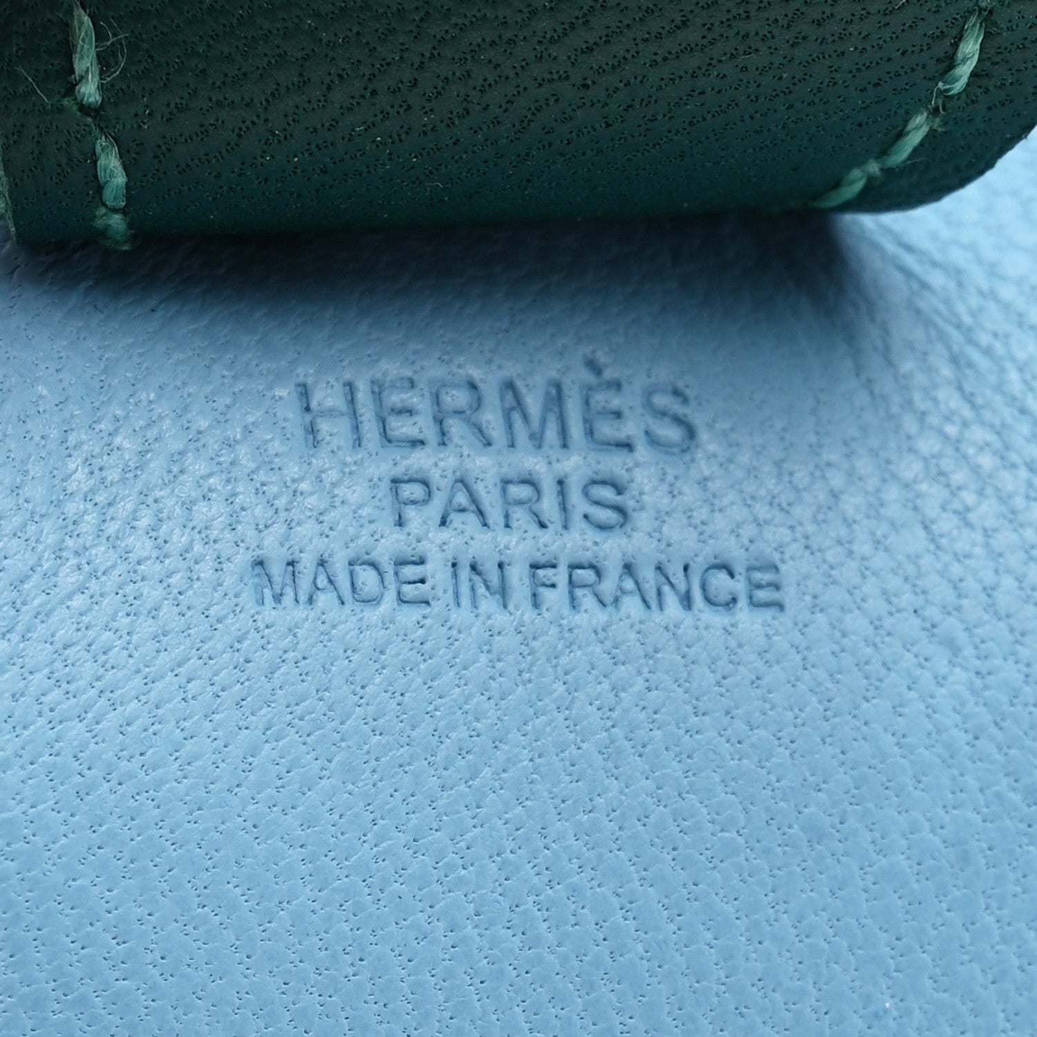 Hermes Milo Lambskin Grigri Rodeo Horse Bag Charm PM Celeste Malachite Craie 3 of 4