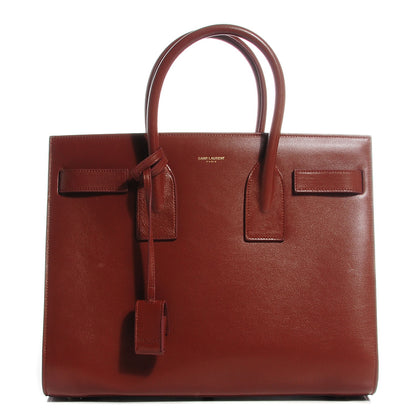 Saint Laurent Calfskin Small Sac De Jour Cognac 1 of 10