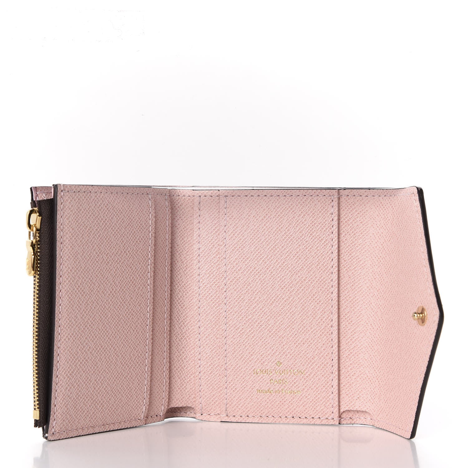 Louis Vuitton Damier Ebene Zoe Wallet Rose Ballerine 5 of 8