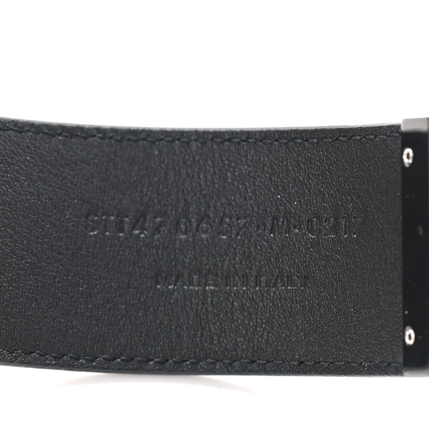 Saint Laurent Calfskin Monogram Bracelet Black 4 of 5