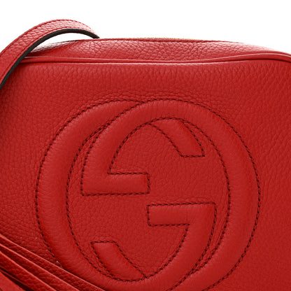 Gucci Pebbled Calfskin Small Soho Disco Bag Tabasco Red 8 of 10