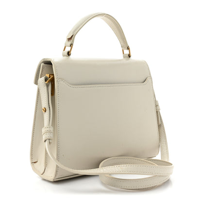 Saint Laurent Grain de Poudre Mini Classic Monogram Cassandra Top Handle Crema Soft 3 of 19