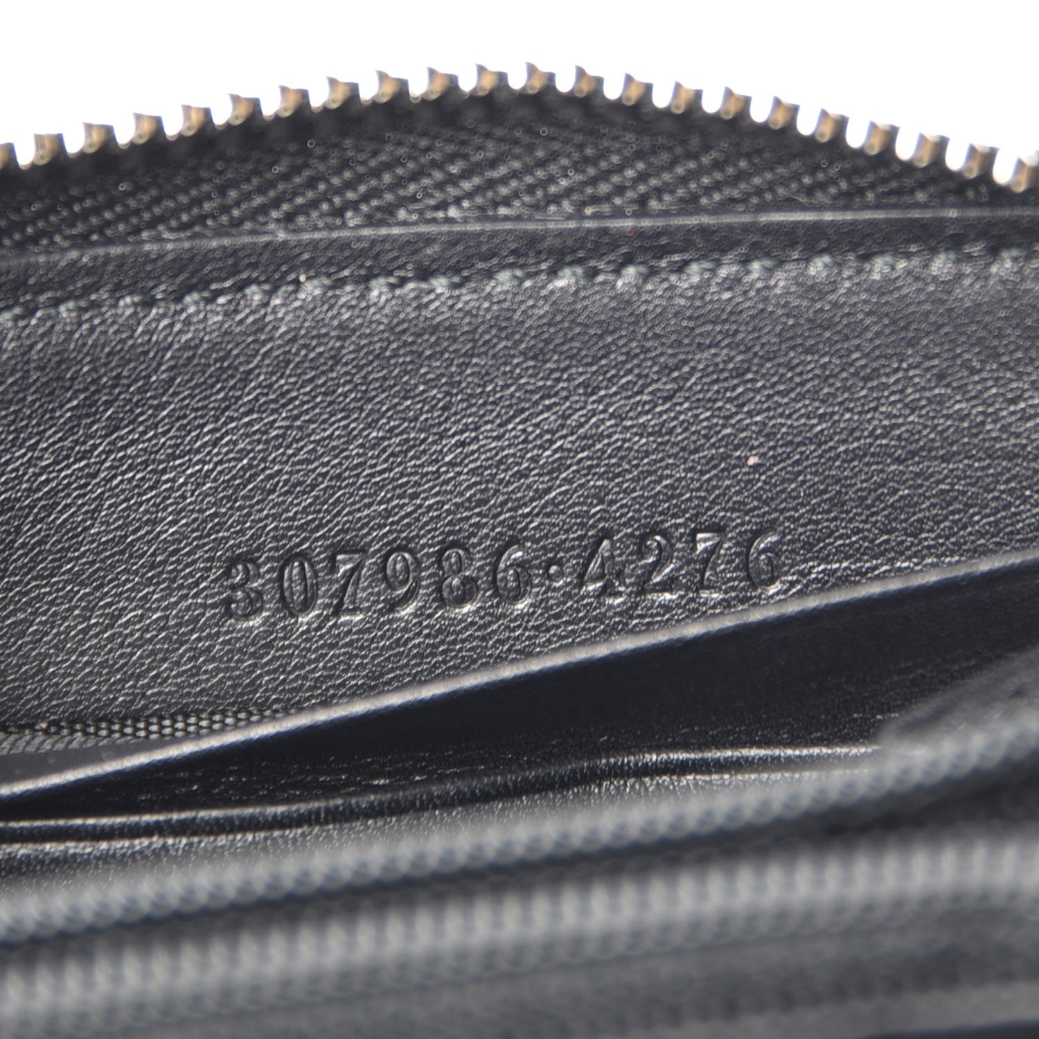 Gucci Guccissima Large Twins Zip Around Wallet Black 7 of 7