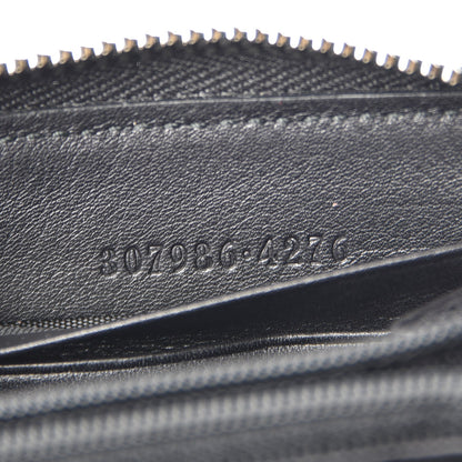 Gucci Guccissima Large Twins Zip Around Wallet Black 7 of 7