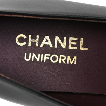 Chanel Lambskin Grosgrain Cap Toe CC Pumps 37.5 Black 9 of 14