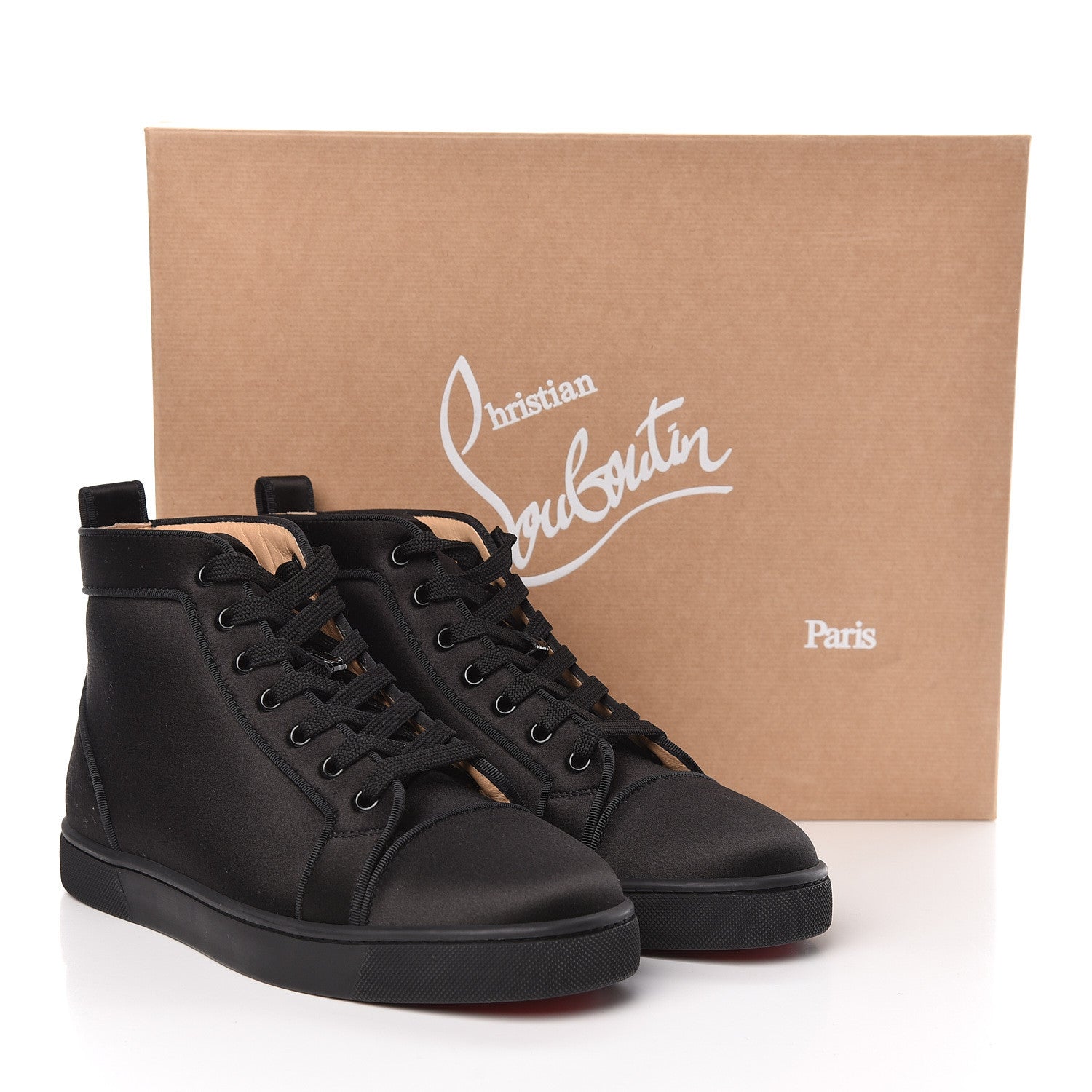Christian Louboutin Satin Rantulow Orlato Flat Sneakers 39.5 Black 10 of 10