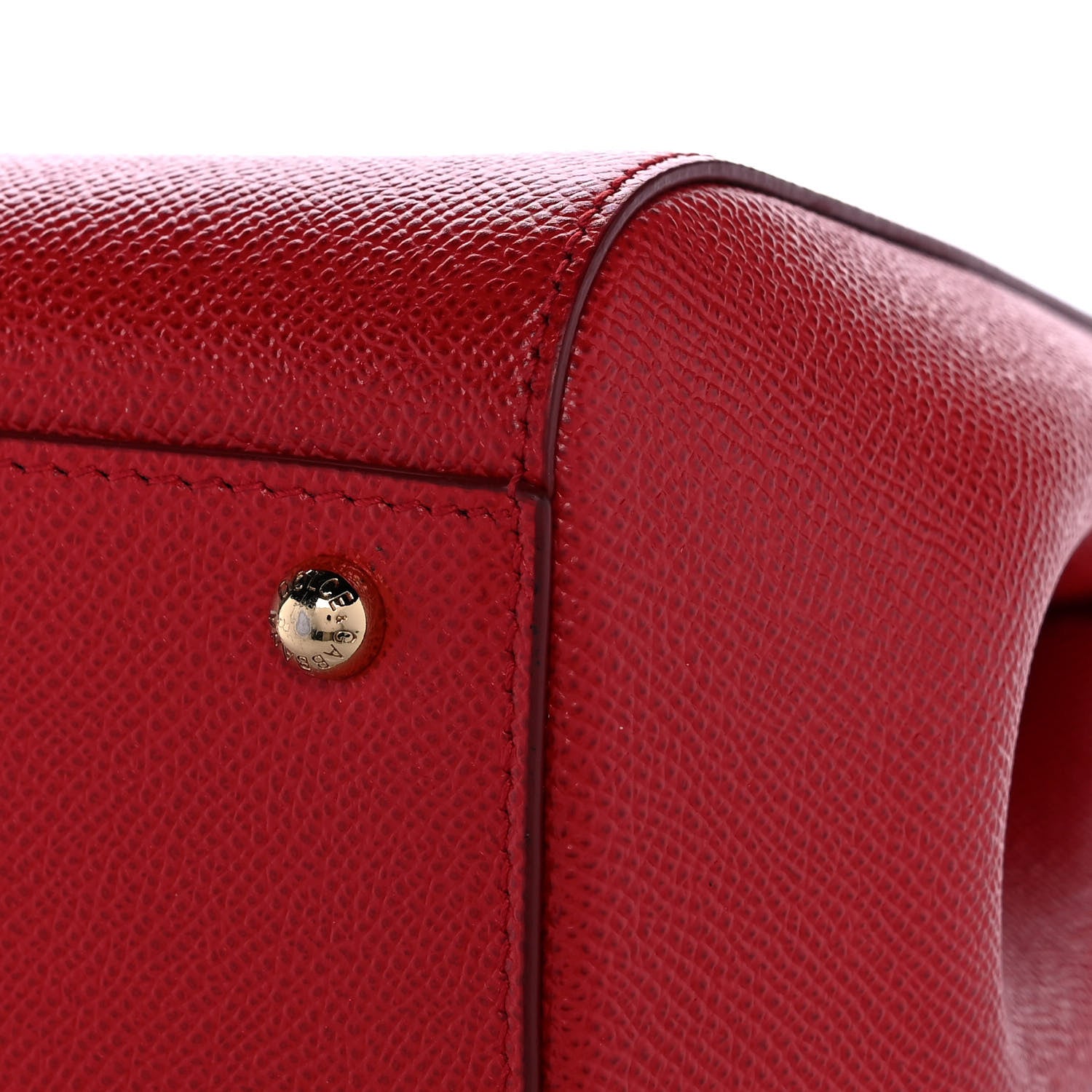 Dolce & Gabbana Dauphine Studded Medium DG Family Patch Miss Sicily Satchel Red 13 of 18