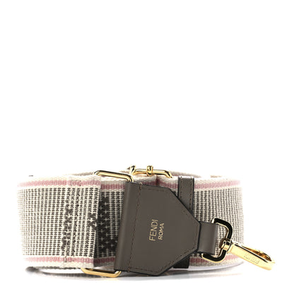 Fendi Cannete Ribbon Poly Vitello King Logo Adjustable Strap You Pergamena Acquerello Tartufo 1 of 3