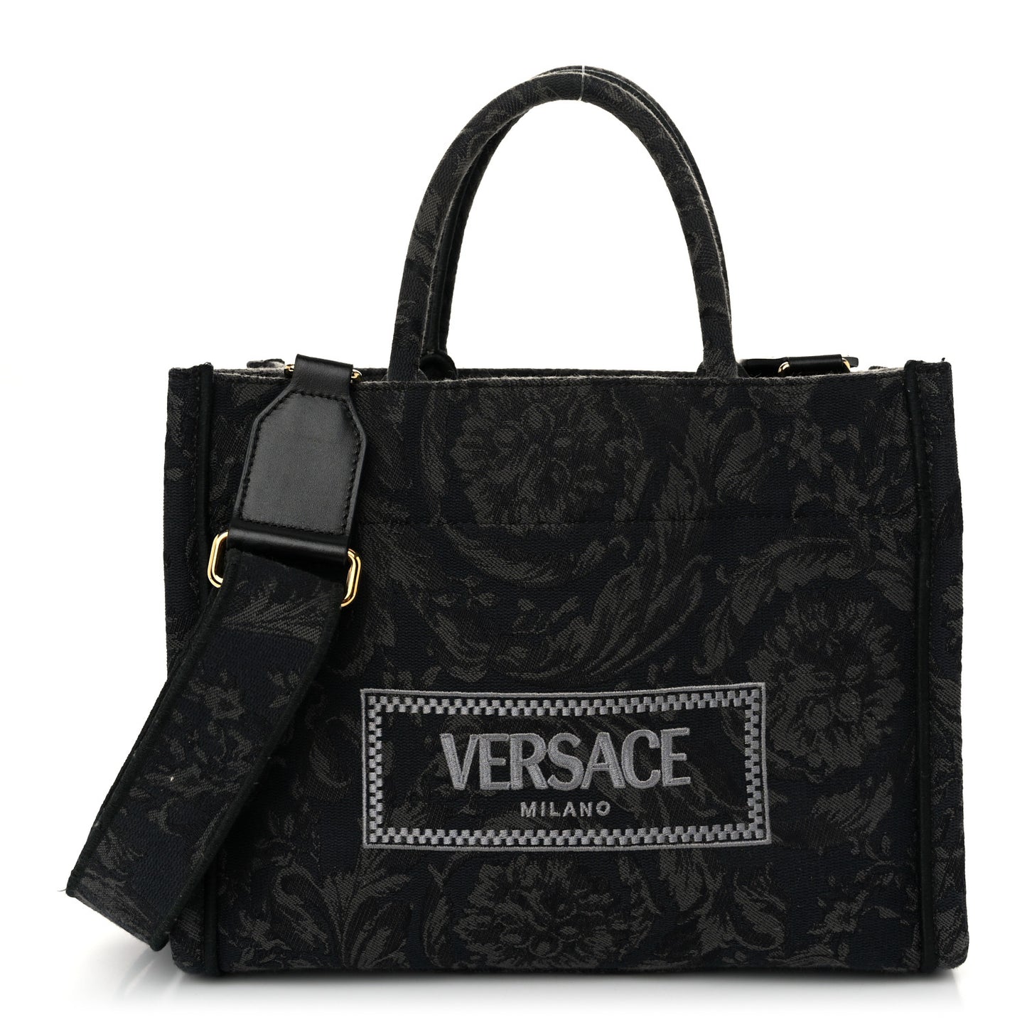 Jacquard Barocco Small Athena Tote Black