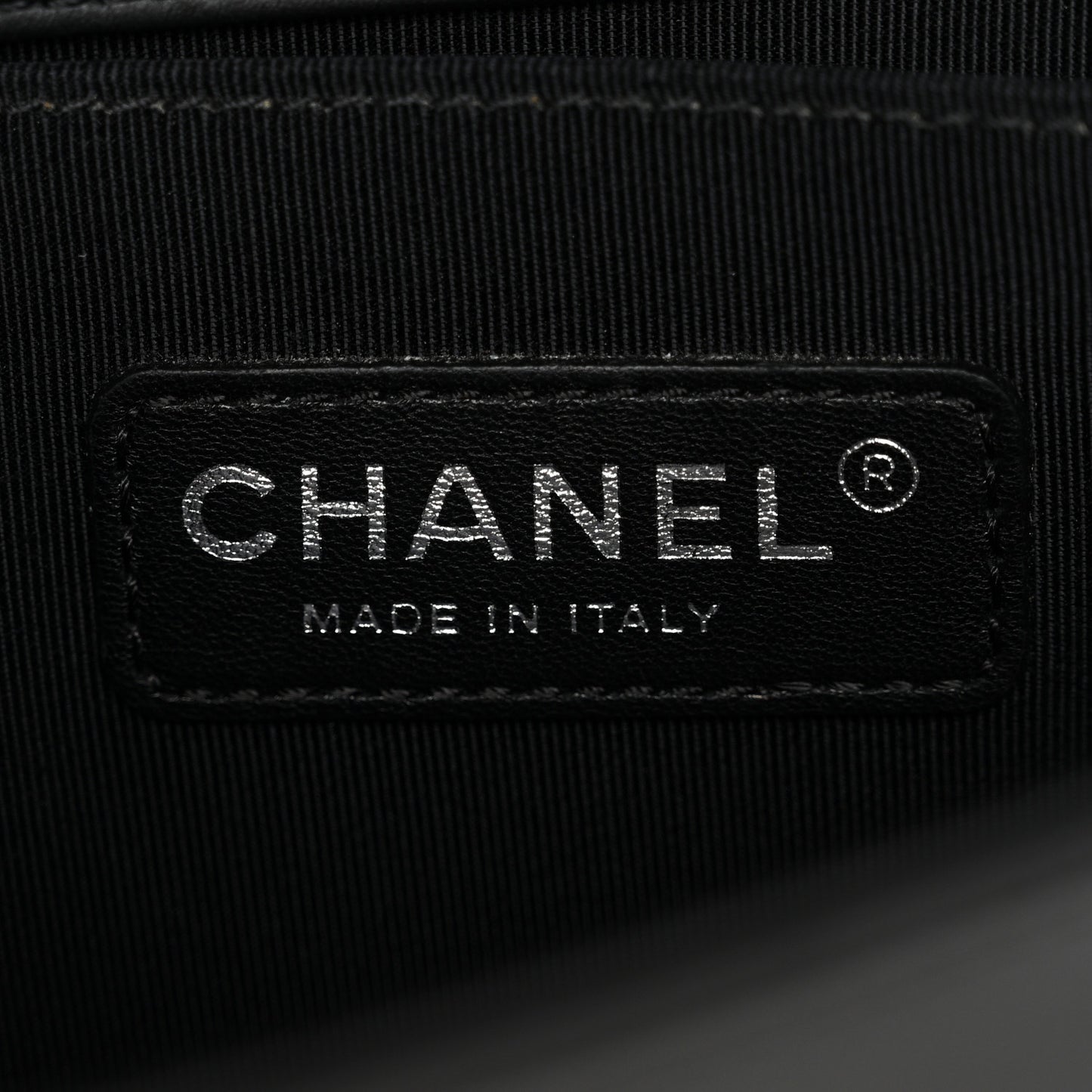 Calfskin Quilted Small Boy Flap Black