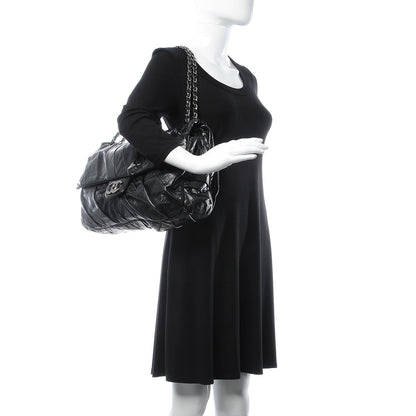 Chanel Glazed Calfskin Twisted Maxi Flap Black 2 of 13