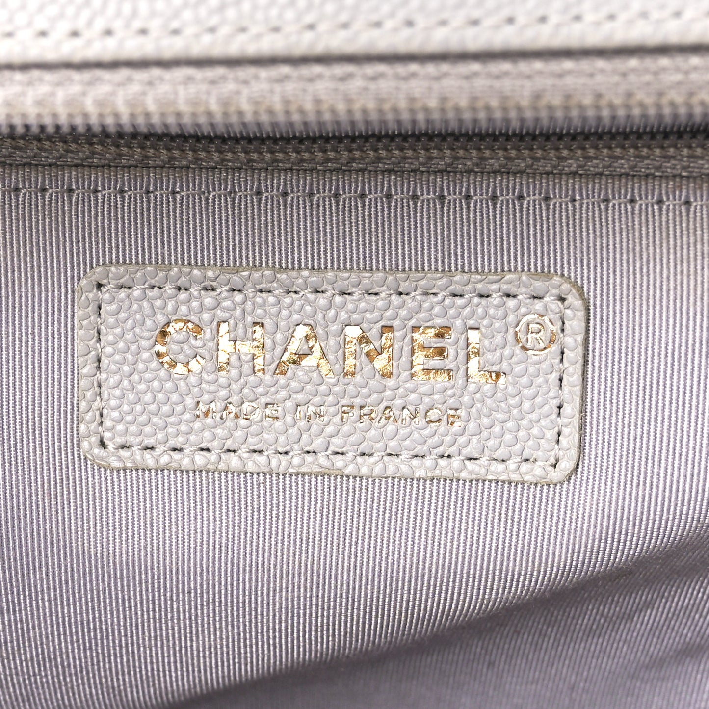 Caviar Quilted New Medium Boy Flap Grey