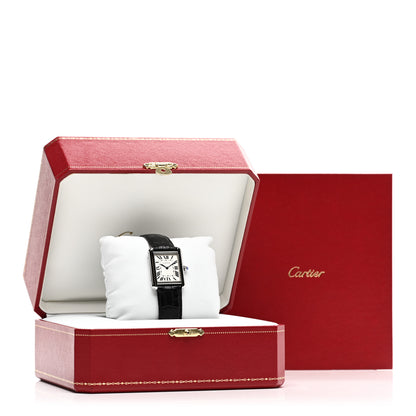 Cartier Stainless Steel Alligator 24mm Tank Solo Quartz Watch 5 of 5