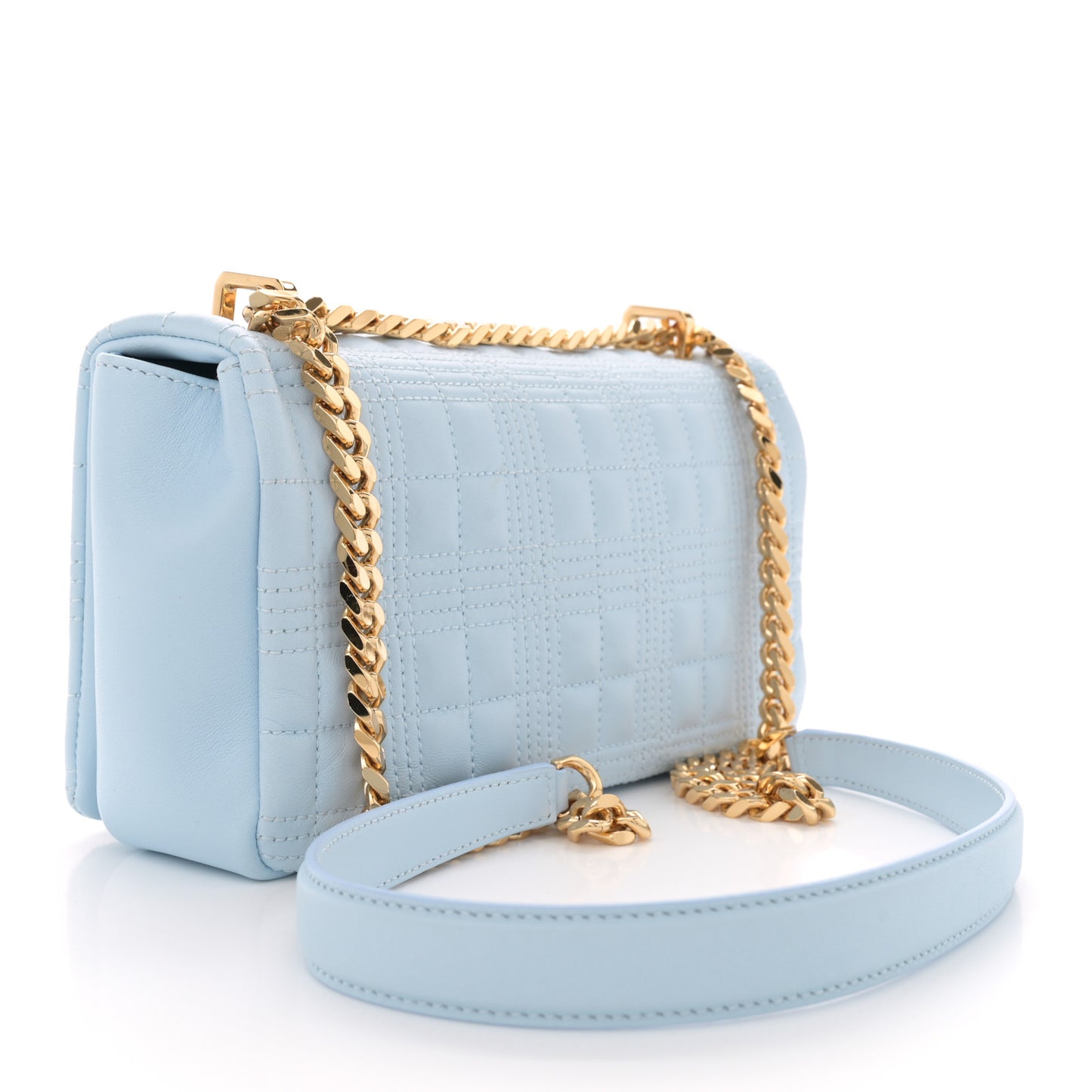 Lambskin Quilted Small Lola Bag Pale Blue