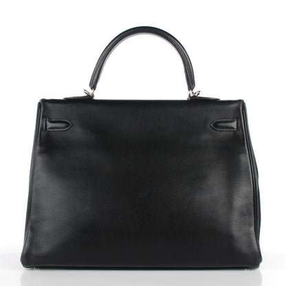 Hermes Evergrain Kelly Retourne 35 Black 15 of 19