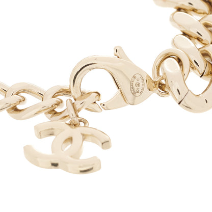 Chanel Crystal Chain CC Bracelet Gold 3 of 4