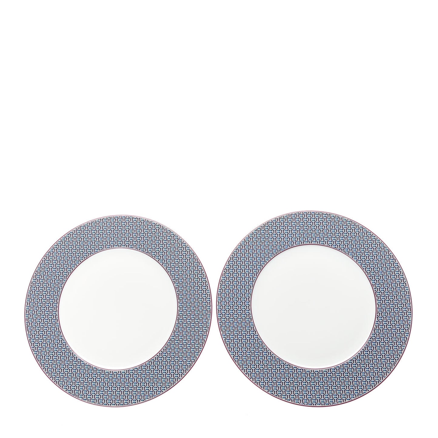 Porcelain Tie Dinner Plate Set of 2