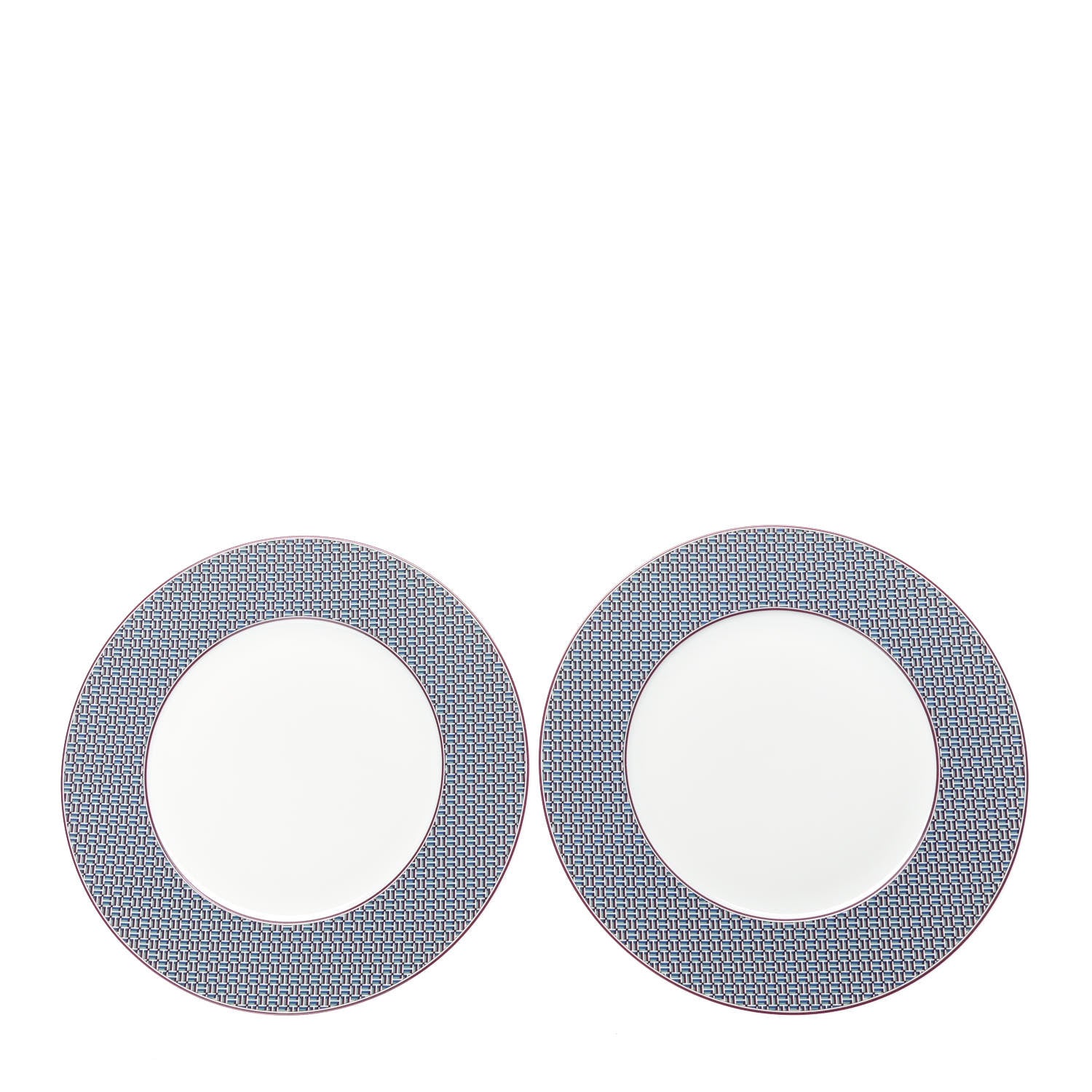 Hermes Porcelain Tie Dinner Plate Set of 2 1 of 6