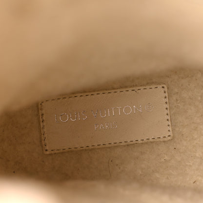 Louis Vuitton Suede Calfskin Shearling Snowdrop Flat Ankle Boot 37 Beige 9 of 10