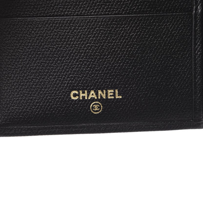 Chanel Grained Calfskin CC Button Bi-Fold Wallet Black 6 of 9