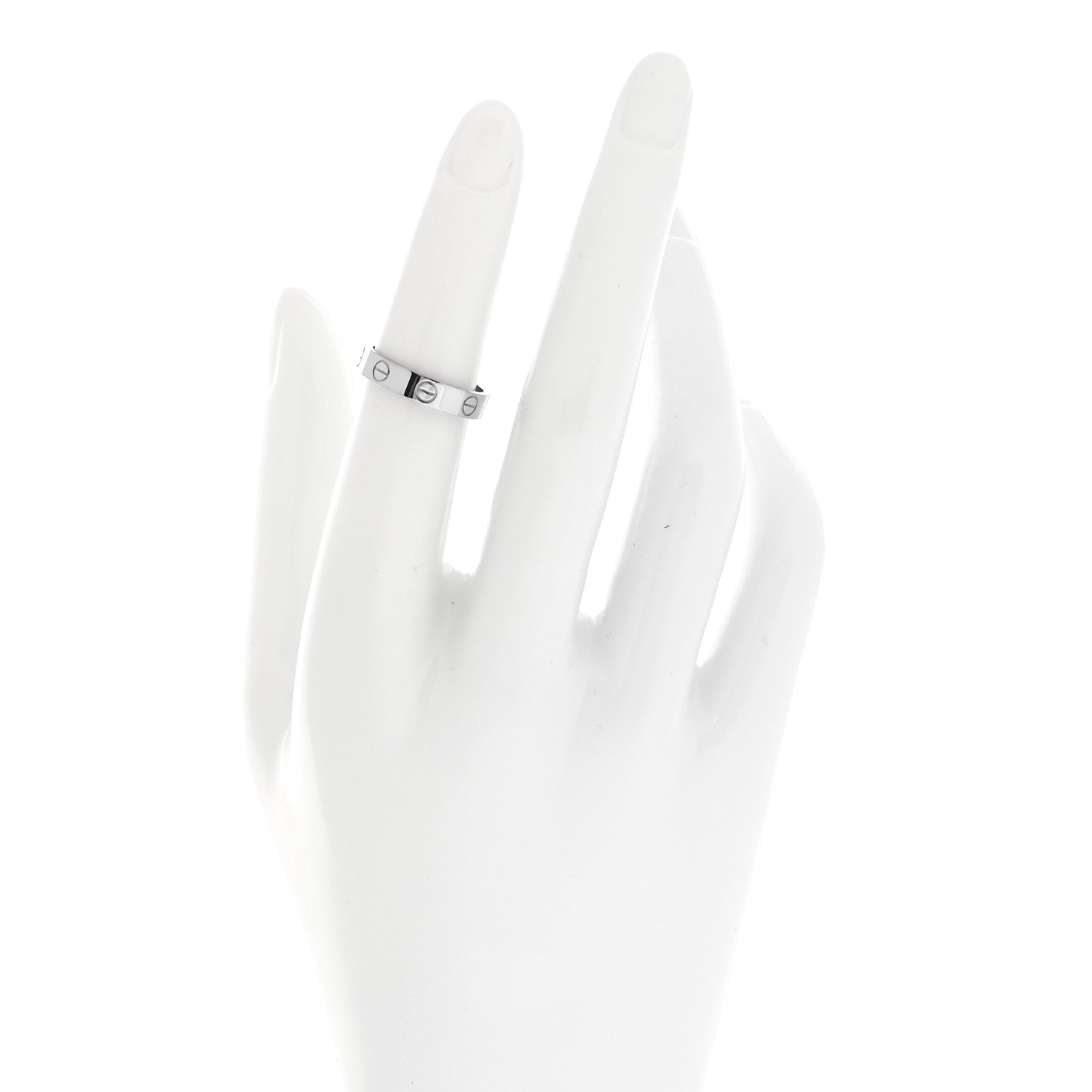 Cartier 18K White Gold 3.5mm LOVE Wedding Band Ring 49 5 2 of 5