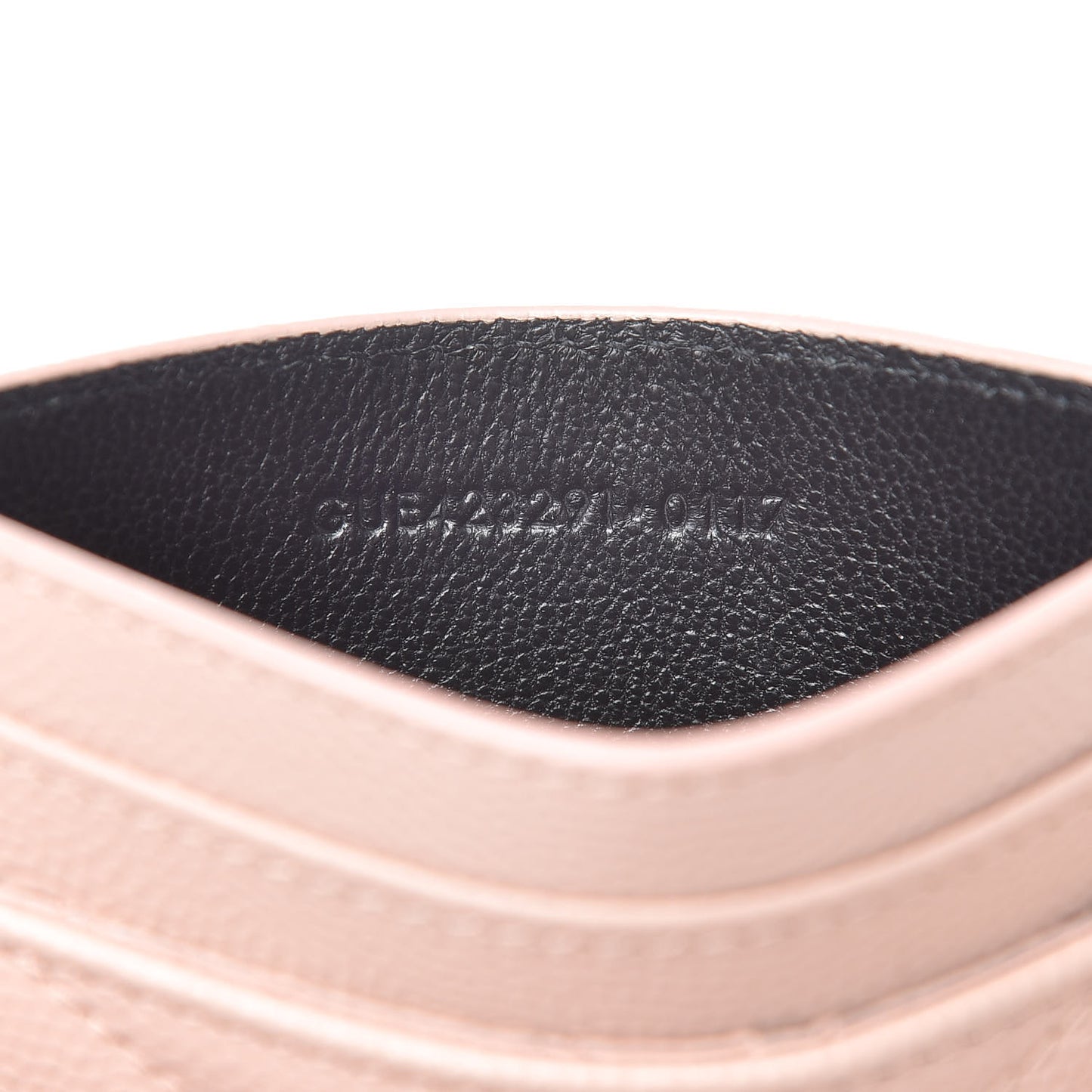 Grain De Poudre Matelasse Chevron Monogram Credit Card Case Pale Pink
