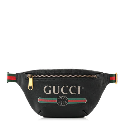 Gucci Grained Calfskin Small Logo Belt Bag Black 1 of 10