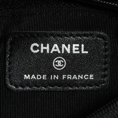 Chanel Crackled Calfskin Wallet on Chain WOC Black 7 of 8