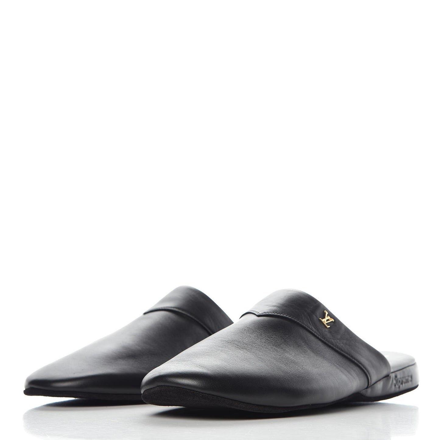 X SUPREME Lambskin Mens Hugh Slippers 8 Black