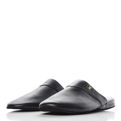 Louis Vuitton X SUPREME Lambskin Mens Hugh Slippers 8 Black 3 of 16