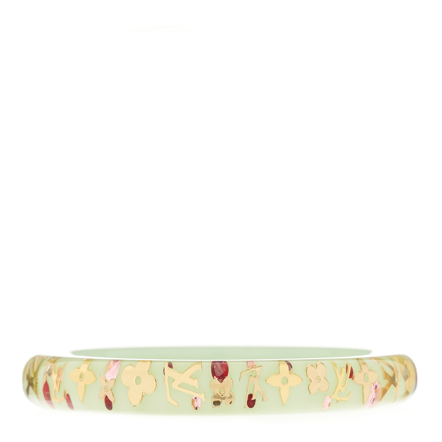 Louis Vuitton Resin Swarovski PM Inclusion Bracelet Peppermint 1 of 3