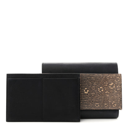 Hermes Swift Lizard Passant Compact Wallet Black Ombre 3 of 7