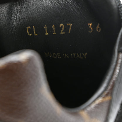 Louis Vuitton Suede Monogram Run Away Sneakers 36 Black 8 of 8