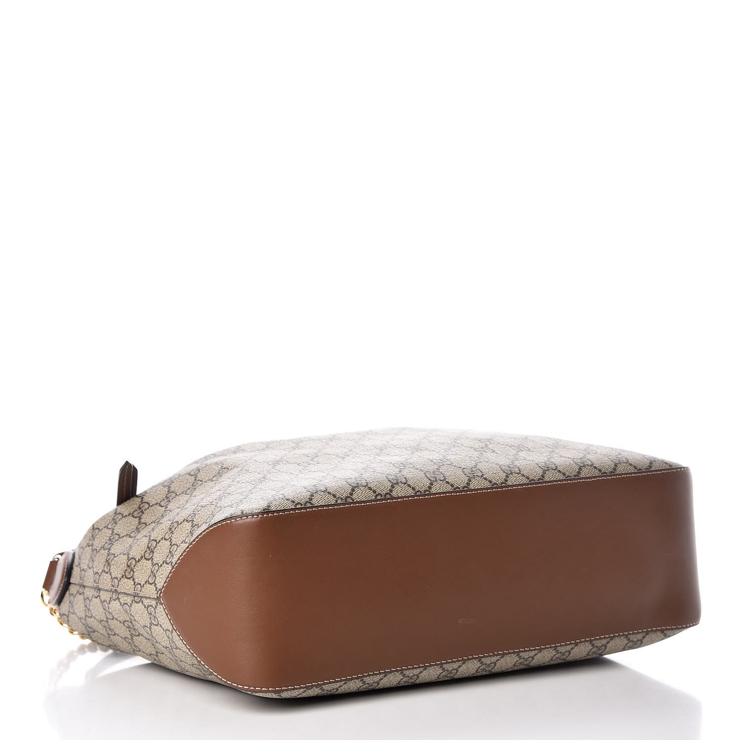 GG Supreme Monogram Large Linea A Hobo Light Brown