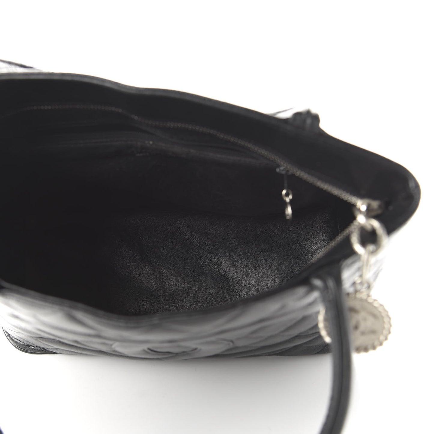 Caviar Quilted Medallion Tote Black