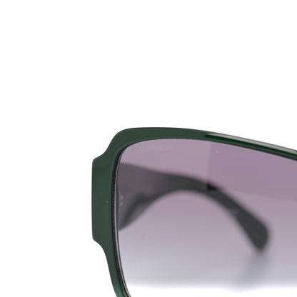 Chanel Acetate Shield Sunglasses 5449 Dark Green 8 of 9