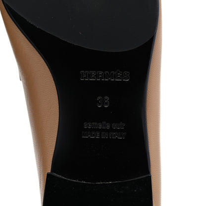Hermes Goatskin Womens Royal Loafers 36 Beige Argile 8 of 9