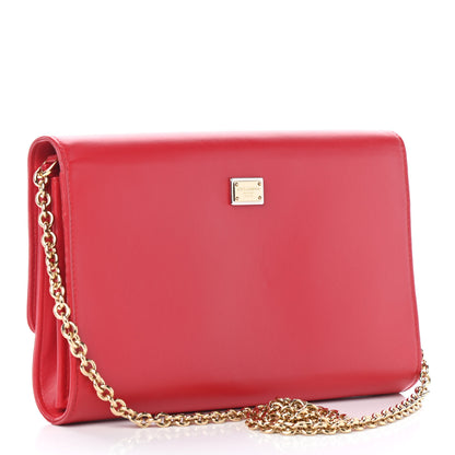 Dolce & Gabbana Vitello Embellished L'amore Wallet On Chain Rosso 2 of 4