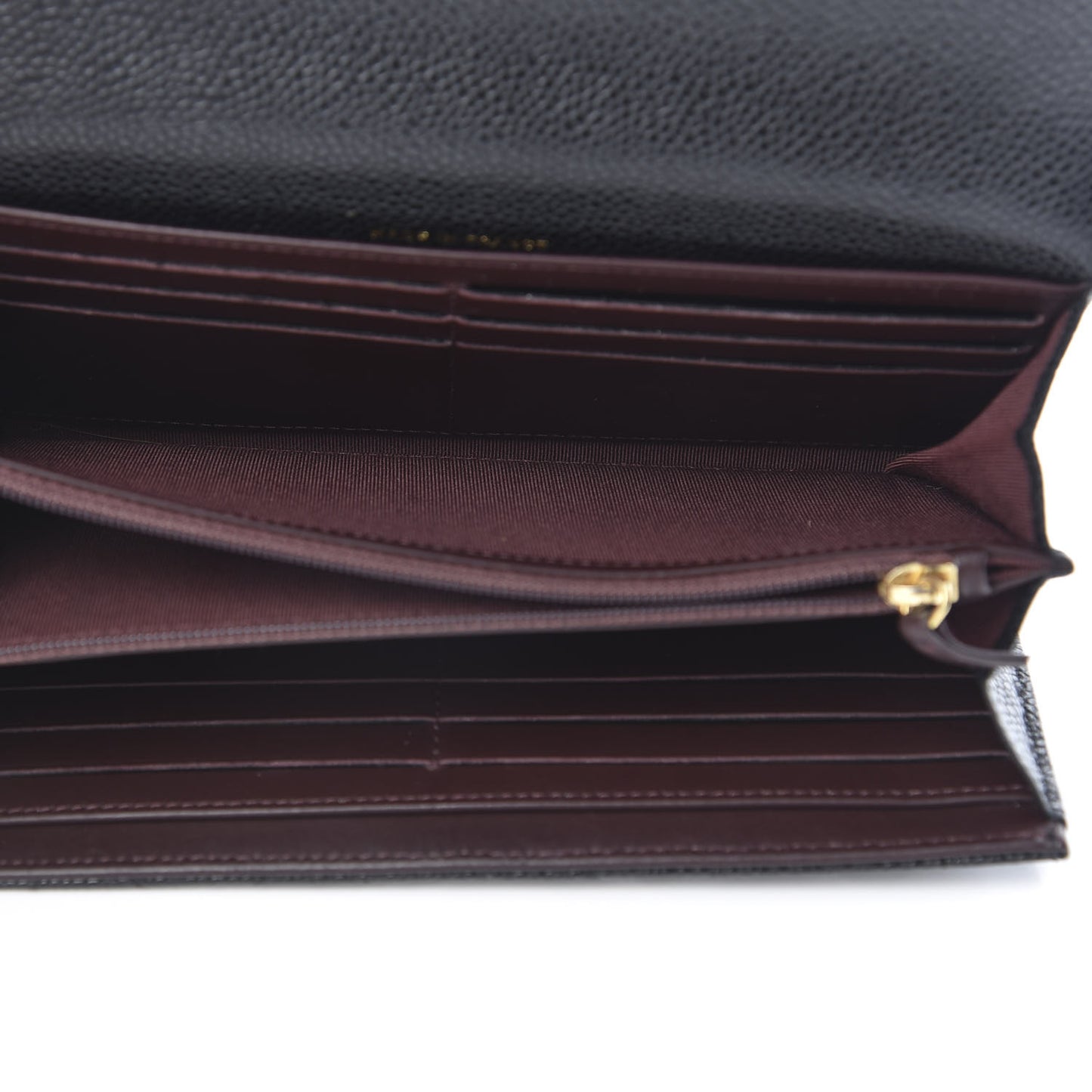 Caviar Quilted Large Flap Wallet Black