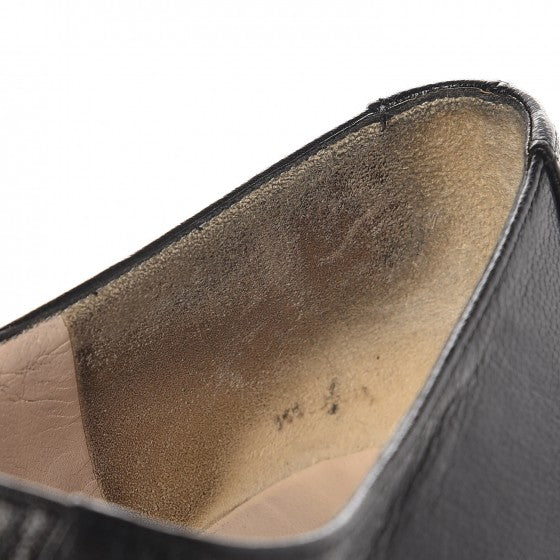 Calfskin CC Cap Toe Lace Up Oxfords 37 Black