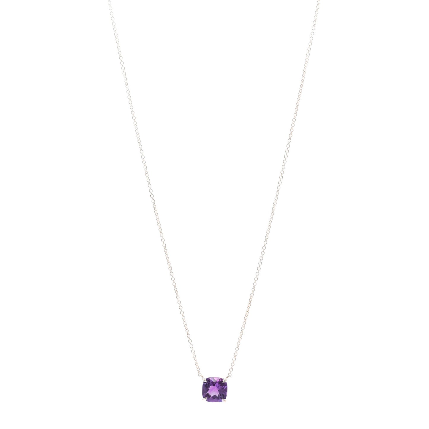 Sterling Silver Amethyst Sparklers Pendant Necklace