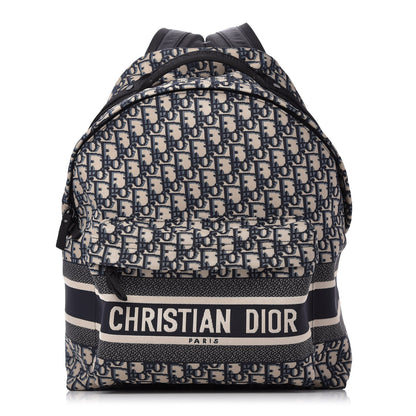 Christian Dior Oblique Diortravel Backpack Blue 1 of 10