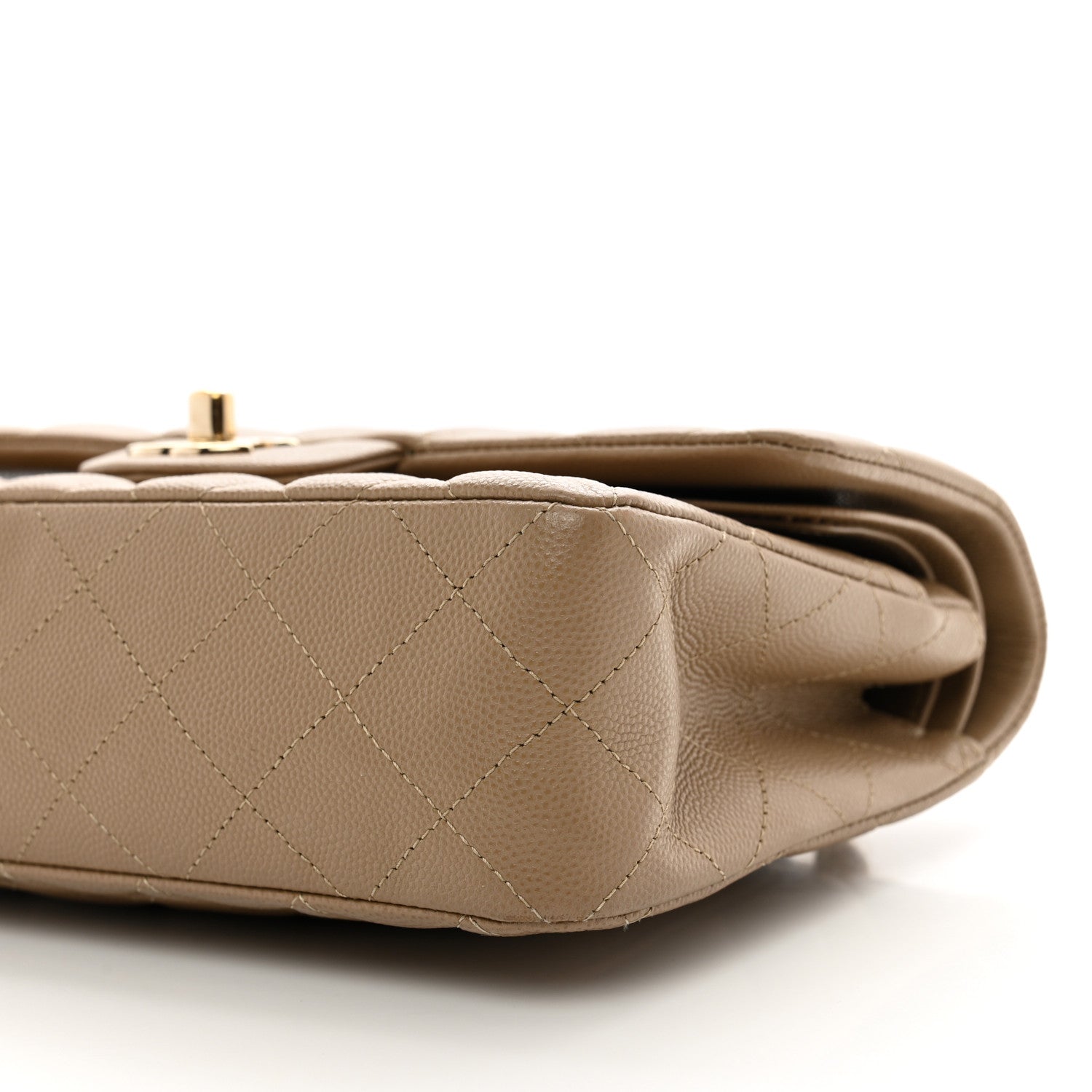 Chanel Caviar Quilted Small Double Flap Dark Beige 10 of 13