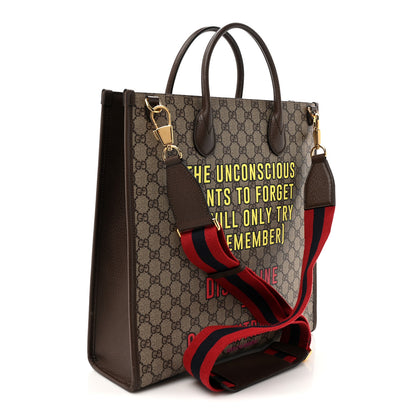 Gucci GG Supreme Monogram Cherry Marilyn Monoroe Tote Bag Beige Ebony New Acero Multicolor 3 of 13