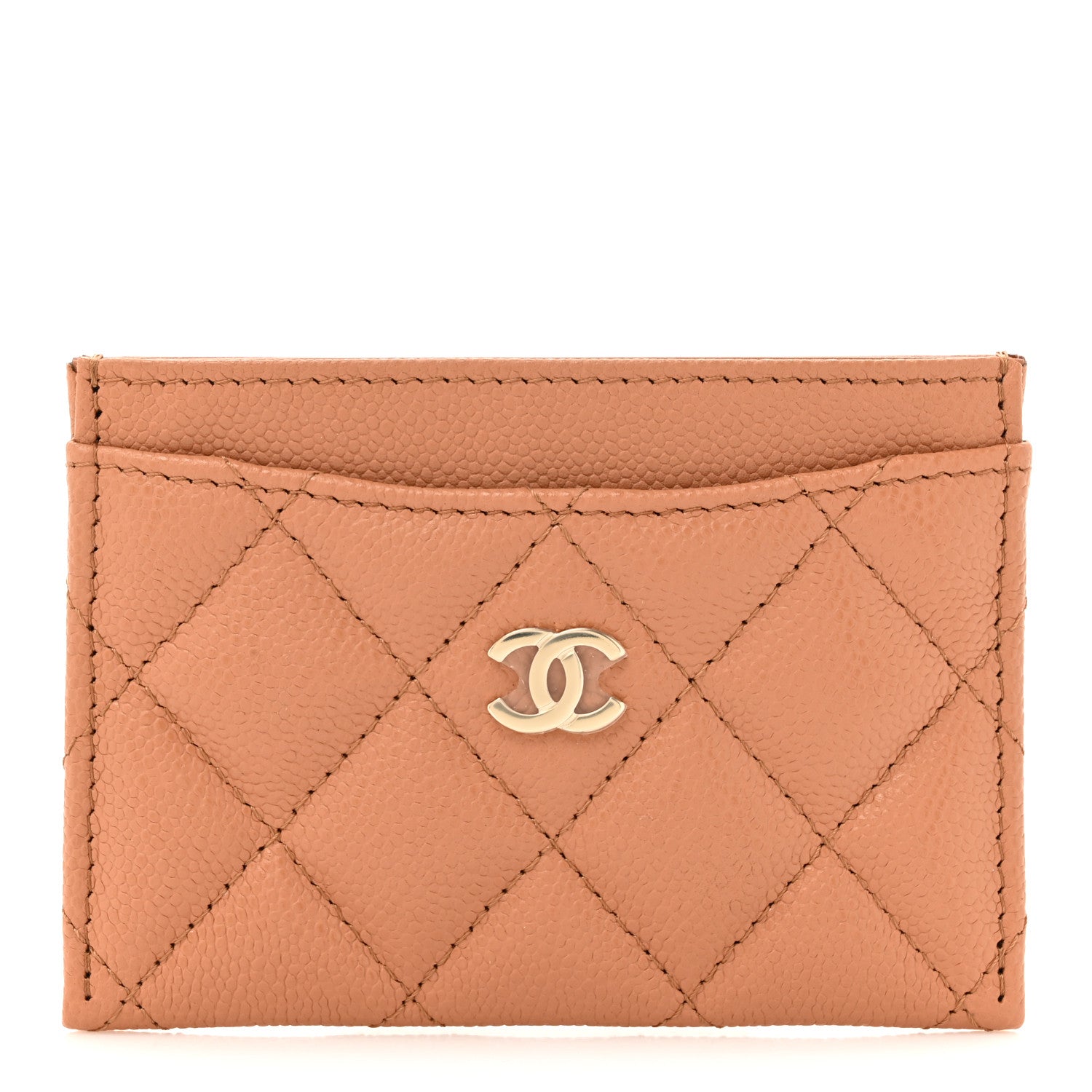 Chanel Caviar Quilted Card Holder Brown 1 of 9