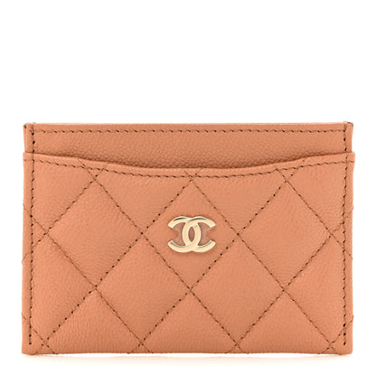 Chanel Caviar Quilted Card Holder Brown 1 of 9
