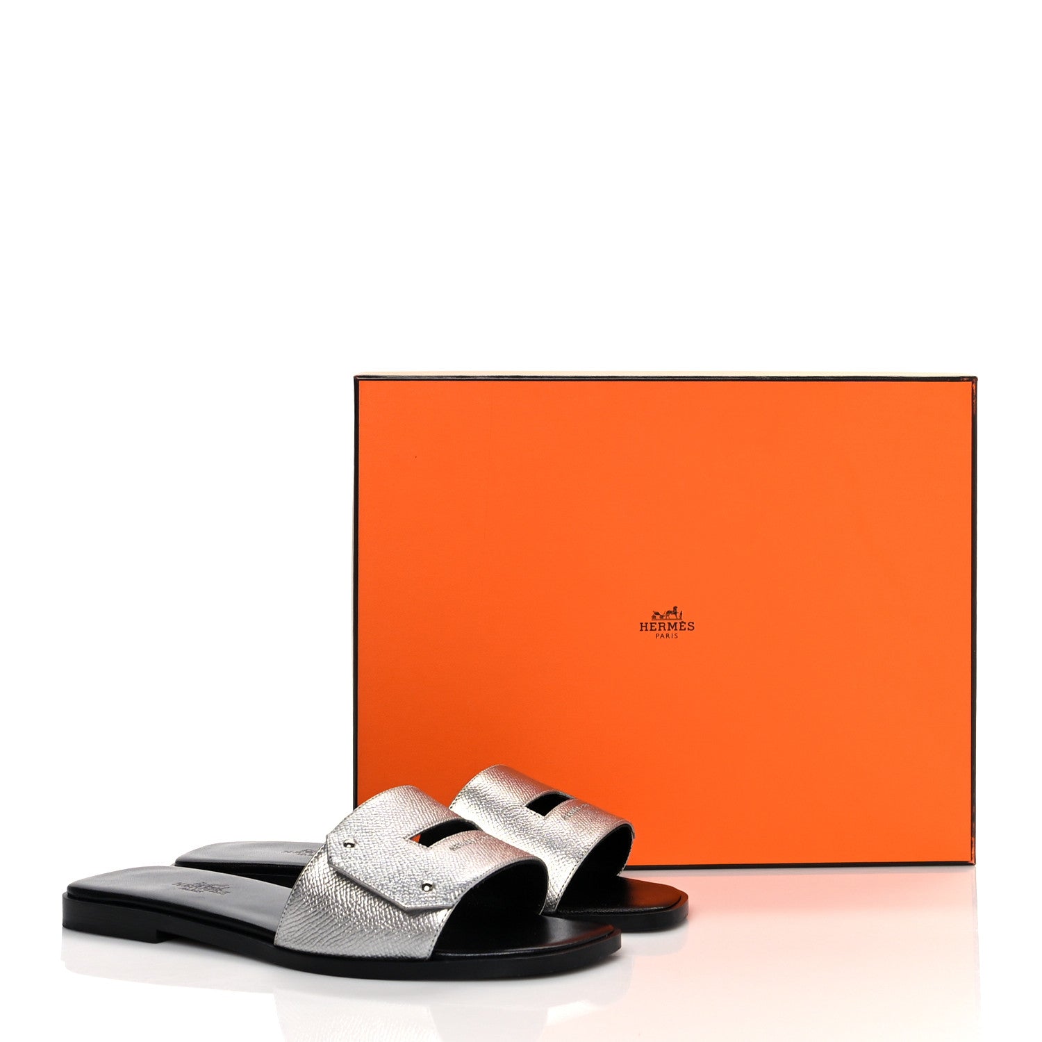 Hermes Epsom View Sandals 36 Argent 10 of 10