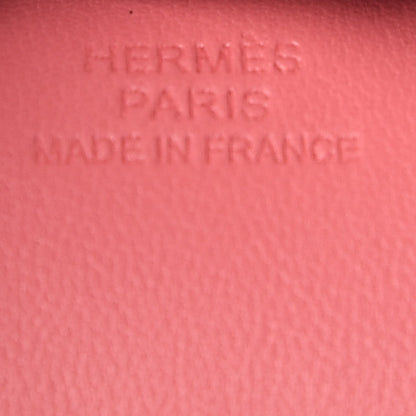Hermes Milo Lambskin Grigri Rodeo Bag Charm MM Rose Azalee Cornaline Bleu De Malte 3 of 4