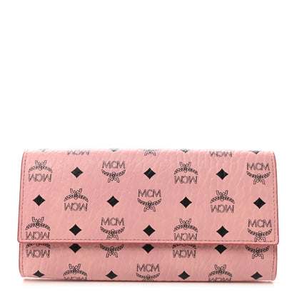 MCM Visetos Continental Flap Wallet Soft Pink 1 of 7